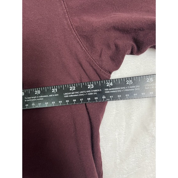 Carhartt Maroon Cotton Loose Fit Pocket Crew Neck Short Sleeve T-Shirt L - Picture 4 of 8
